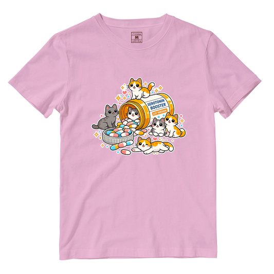 Cotton Shirt: Cat Serotonin