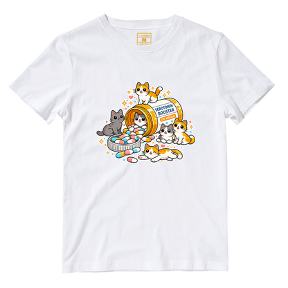 Cotton Shirt: Cat Serotonin