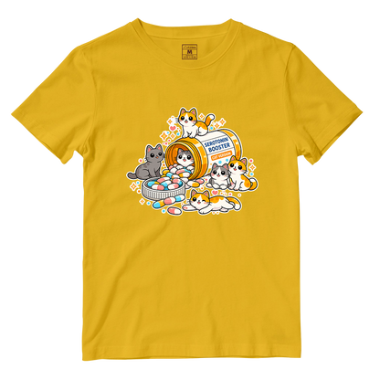Cotton Shirt: Cat Serotonin