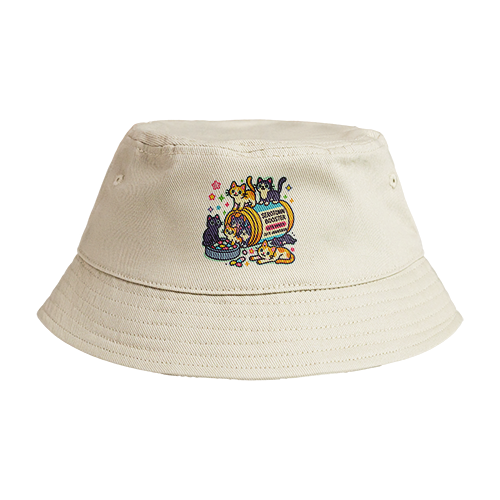 Reversible Bucket Hat: Cat Serotonin