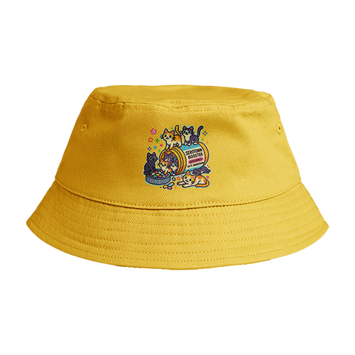 Reversible Bucket Hat: Cat Serotonin