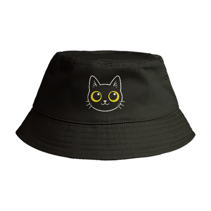 Reversible Bucket Hat: Cat Staring