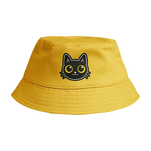 Reversible Bucket Hat: Cat Staring