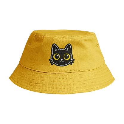 Reversible Bucket Hat: Cat Staring