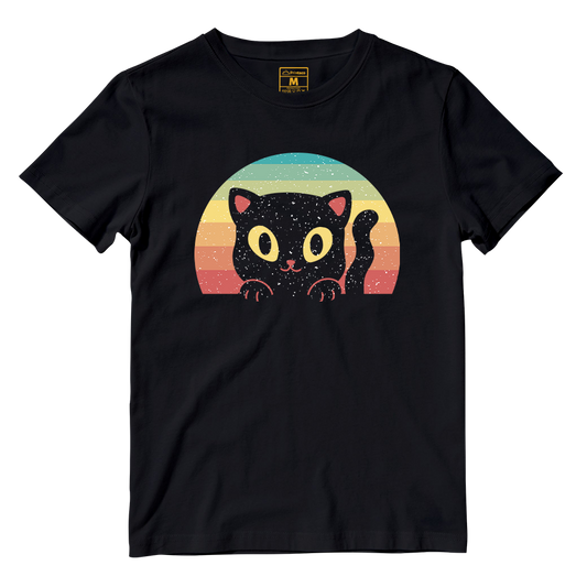 Cotton Shirt: Cat Sunset