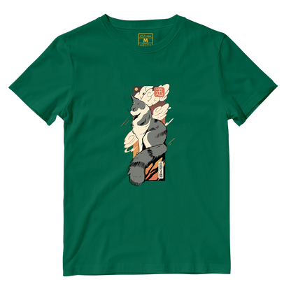 Cotton Shirt: Cat Sunset Japan