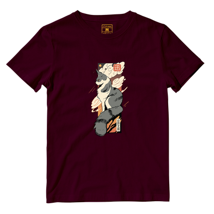 Cotton Shirt: Cat Sunset Japan