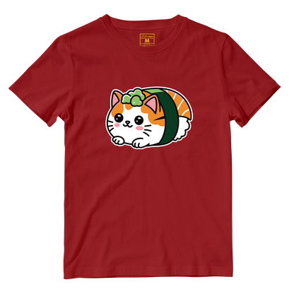 Cotton Shirt: Cat Sushi
