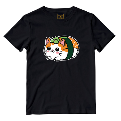 Cotton Shirt: Cat Sushi