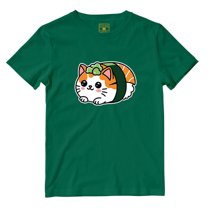 Cotton Shirt: Cat Sushi