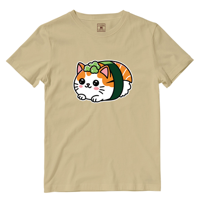 Cotton Shirt: Cat Sushi