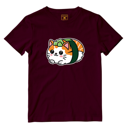 Cotton Shirt: Cat Sushi