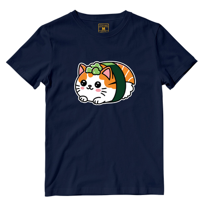 Cotton Shirt: Cat Sushi
