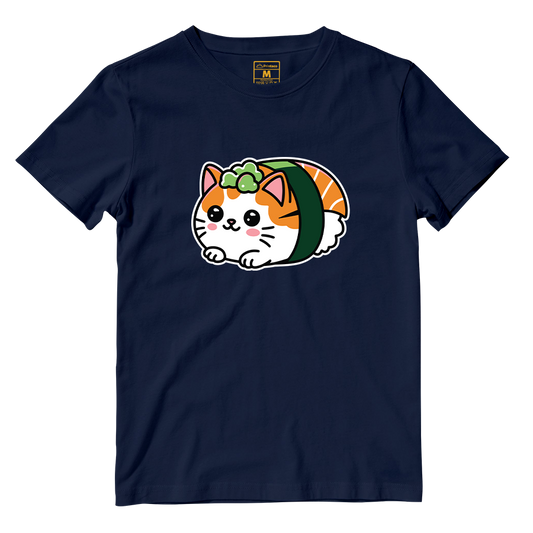 Cotton Shirt: Cat Sushi