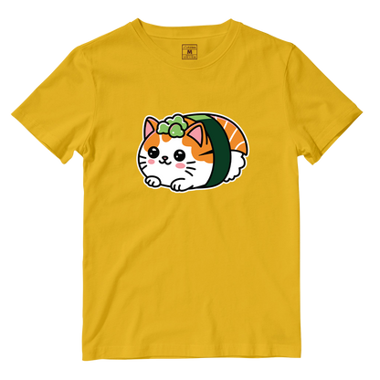 Cotton Shirt: Cat Sushi