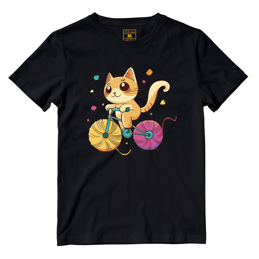 Cotton Shirt: Cat Yarn Bike