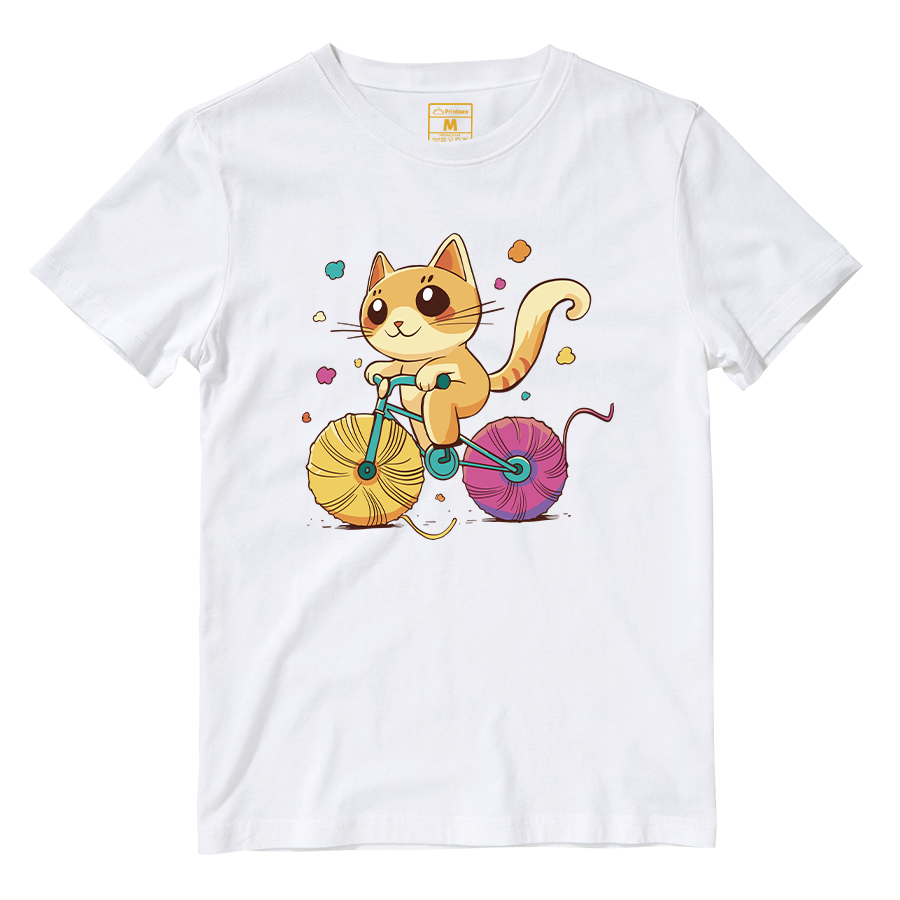 Cotton Shirt: Cat Yarn Bike