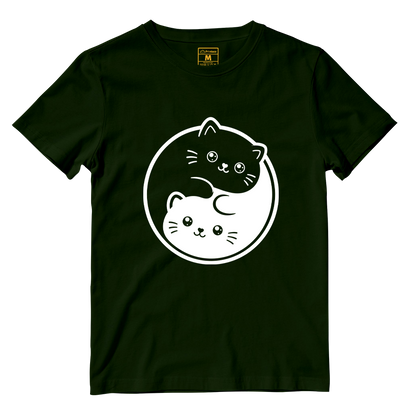 Cotton Shirt: Cat Yin Yang
