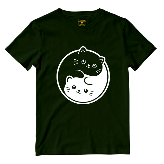 Cotton Shirt: Cat Yin Yang