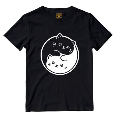 Cotton Shirt: Cat Yin Yang