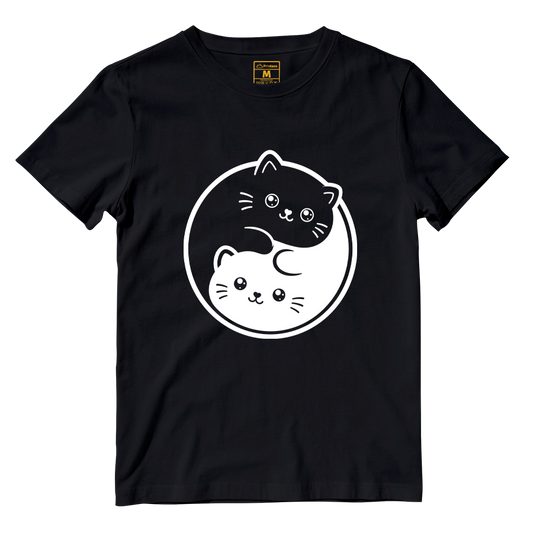 Cotton Shirt: Cat Yin Yang