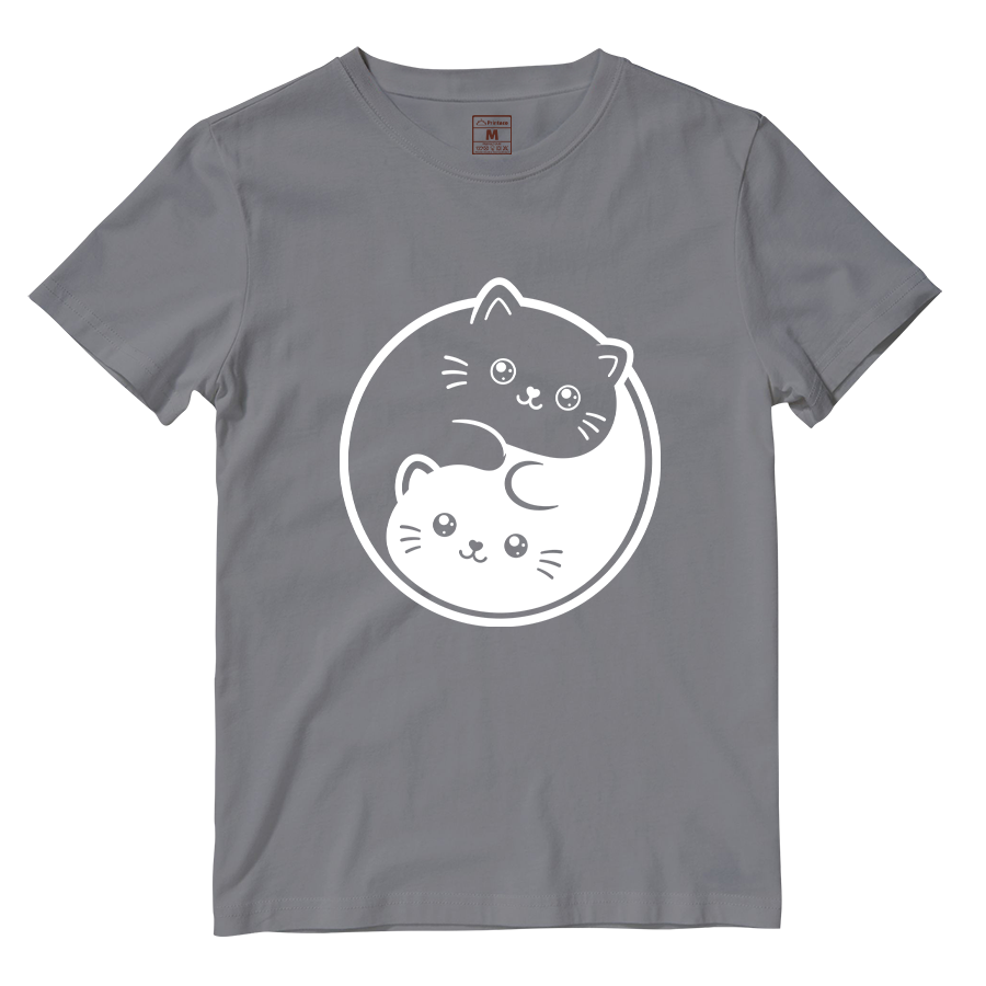 Cotton Shirt: Cat Yin Yang