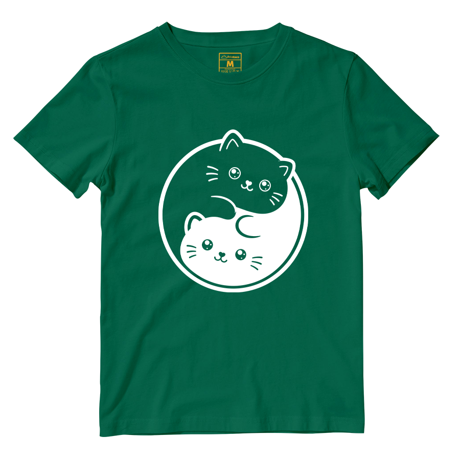 Cotton Shirt: Cat Yin Yang