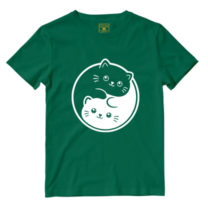 Cotton Shirt: Cat Yin Yang
