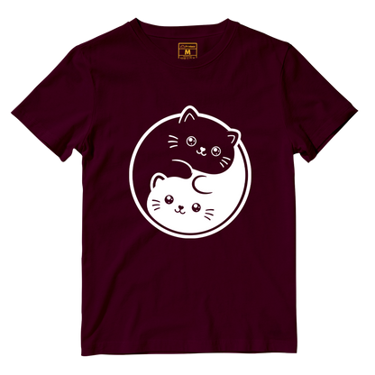 Cotton Shirt: Cat Yin Yang