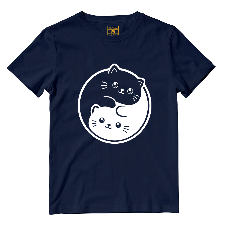 Cotton Shirt: Cat Yin Yang