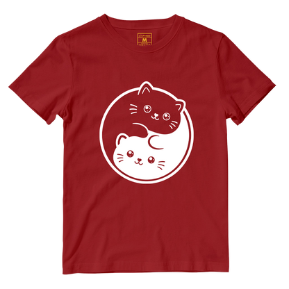 Cotton Shirt: Cat Yin Yang
