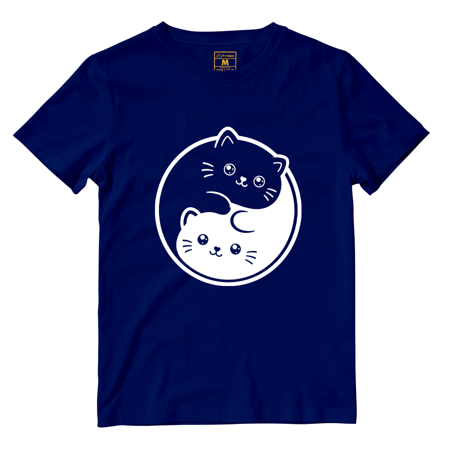 Cotton Shirt: Cat Yin Yang