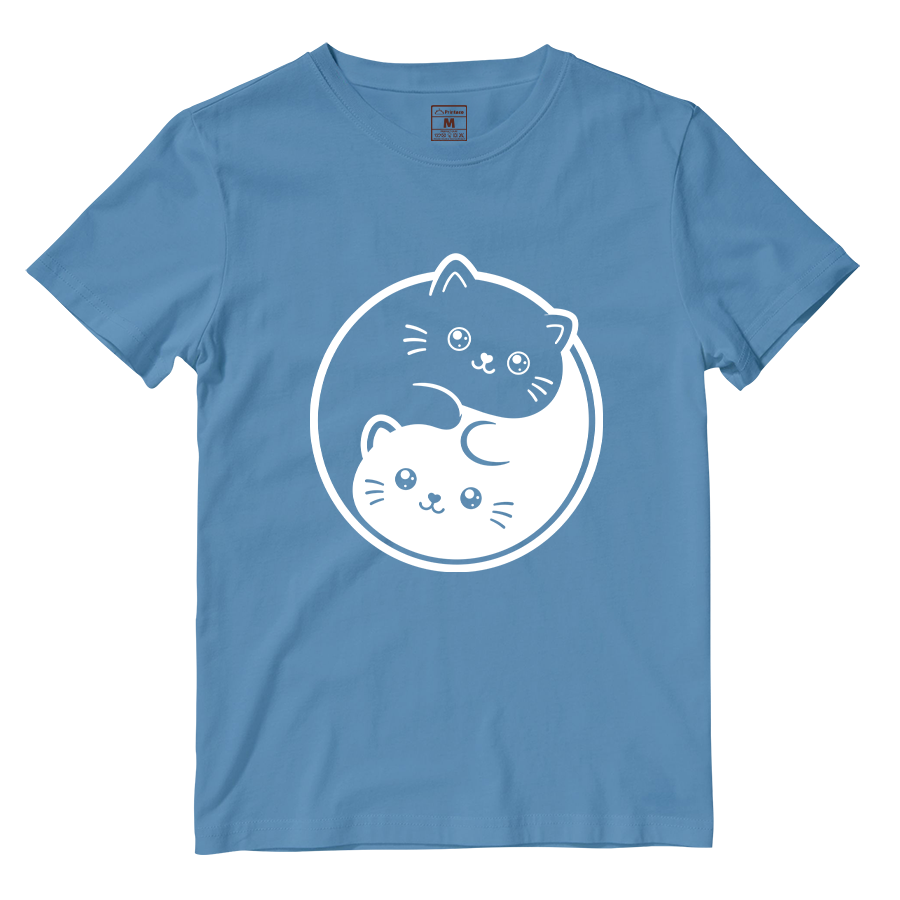 Cotton Shirt: Cat Yin Yang