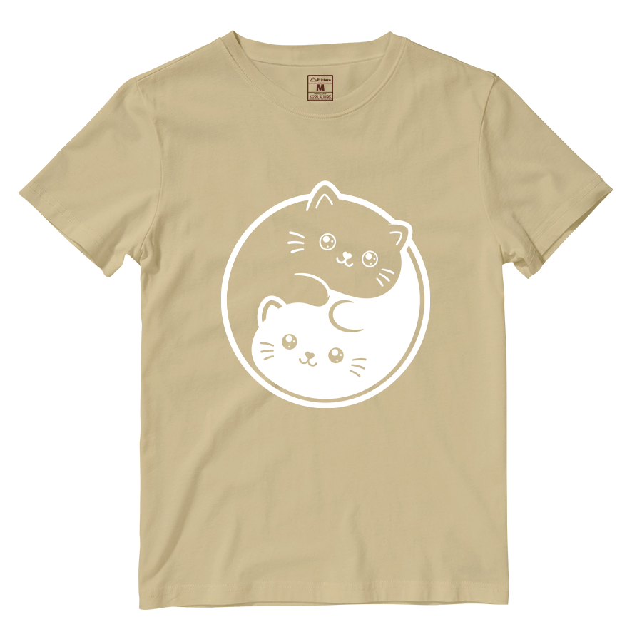 Cotton Shirt: Cat Yin Yang