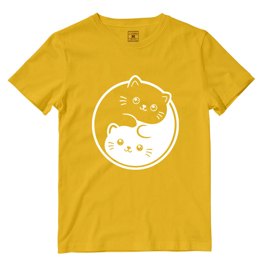 Cotton Shirt: Cat Yin Yang