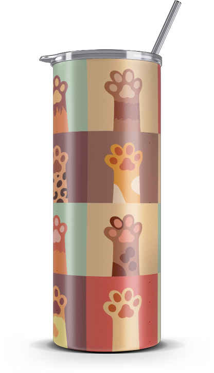 20oz. Slim Tumbler: Meow Five