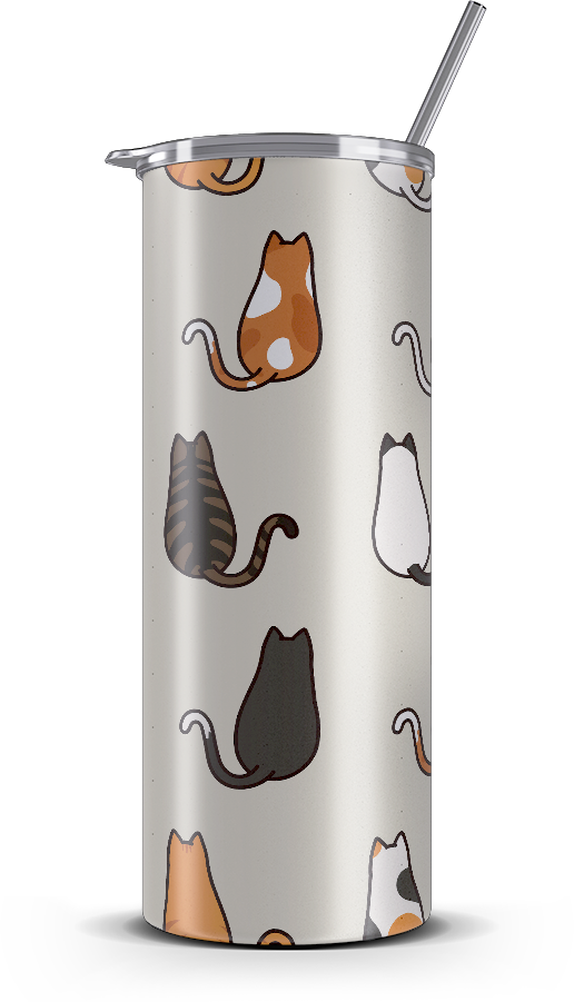 20oz. Slim Tumbler: Cat Tails