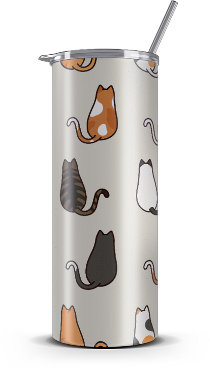 20oz. Slim Tumbler: Cat Tails