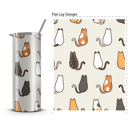 20oz. Slim Tumbler: Cat Tails