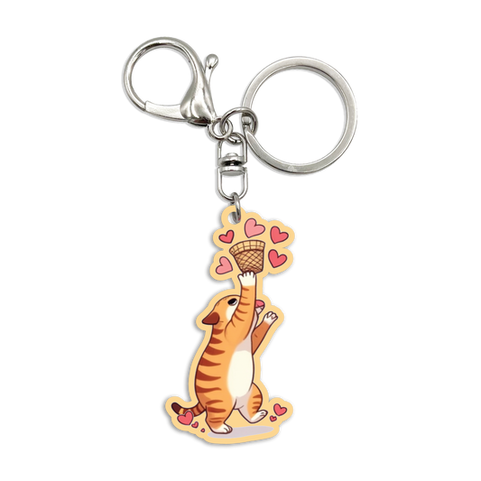 Acrylic Bag Charm: Catching Hearts
