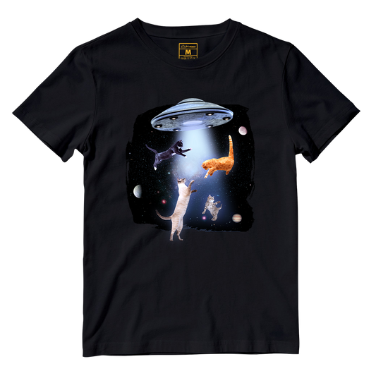 Cotton Shirt: Cats in Space