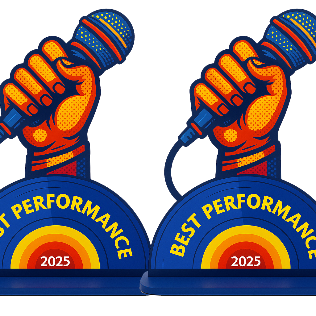 Acrylic Trophy: Microphone