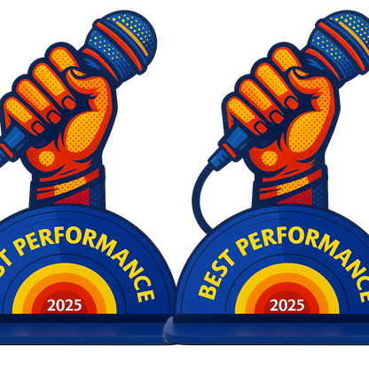 Acrylic Trophy: Microphone