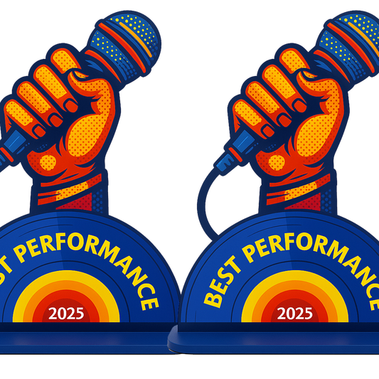 Acrylic Trophy: Microphone