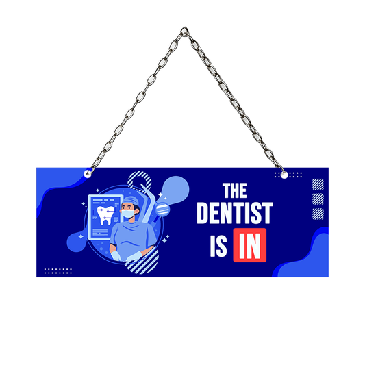Door Sign: Dentist Blue