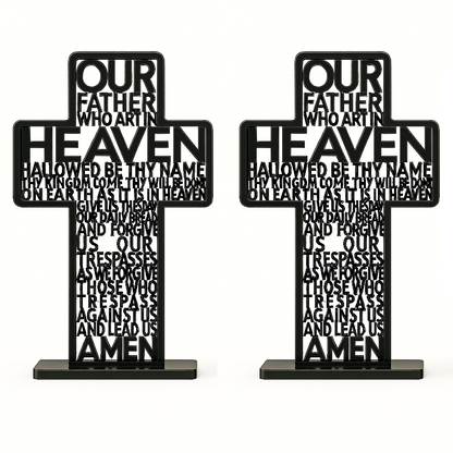 Tabletop Decor: Our Father Cross