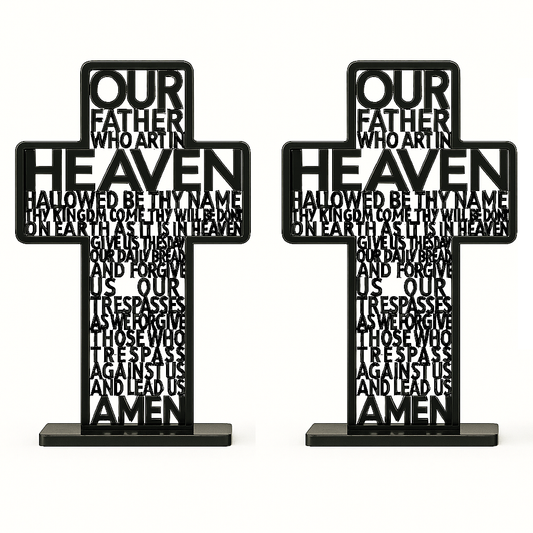 Tabletop Decor: Our Father Cross