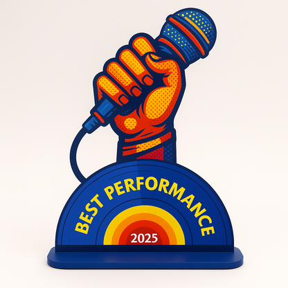 Acrylic Trophy: Microphone