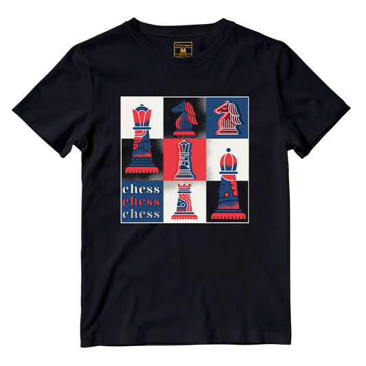 Cotton Shirt: Chess Mondrian