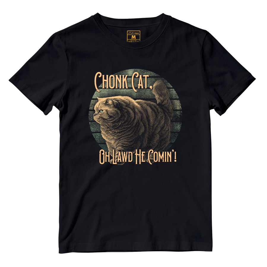 Cotton Shirt: Chonk Cat